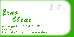 erno oblat business card